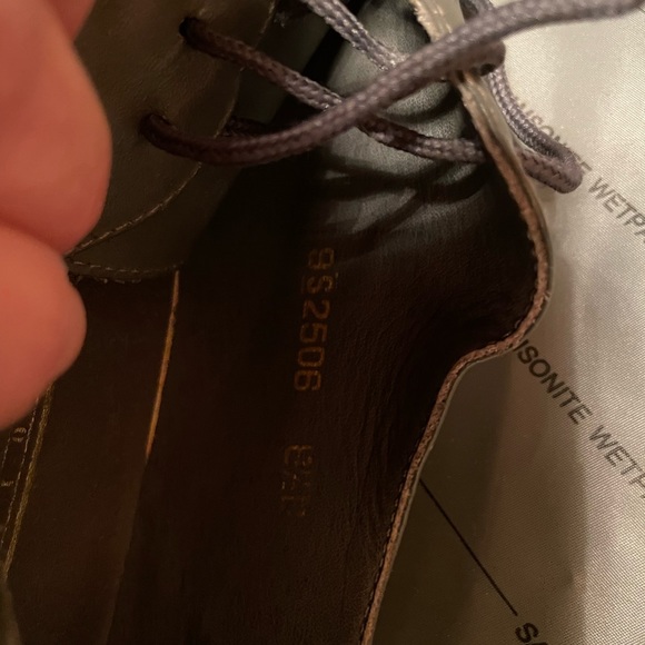 Vintage Angelo gray leather Mens Shoe 8 1/2 - Picture 5 of 6